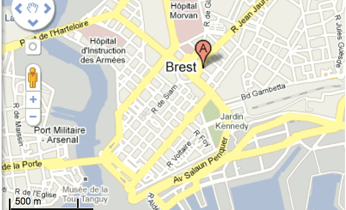 grand plan centre ville de Brest